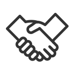 Icon of two people shaking hands