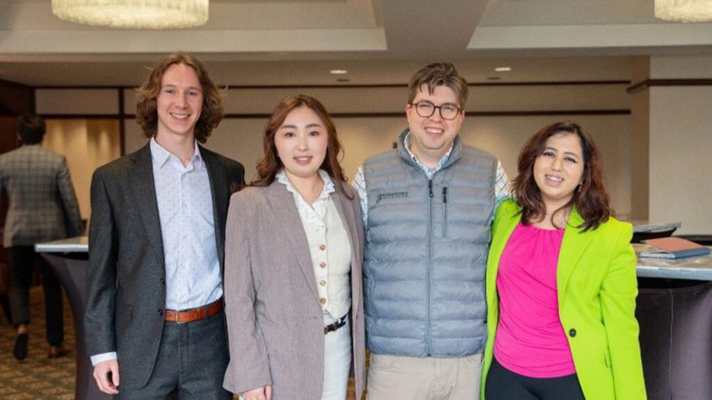 Agrivoltaic Design team with Greg Ray pose for a picture.