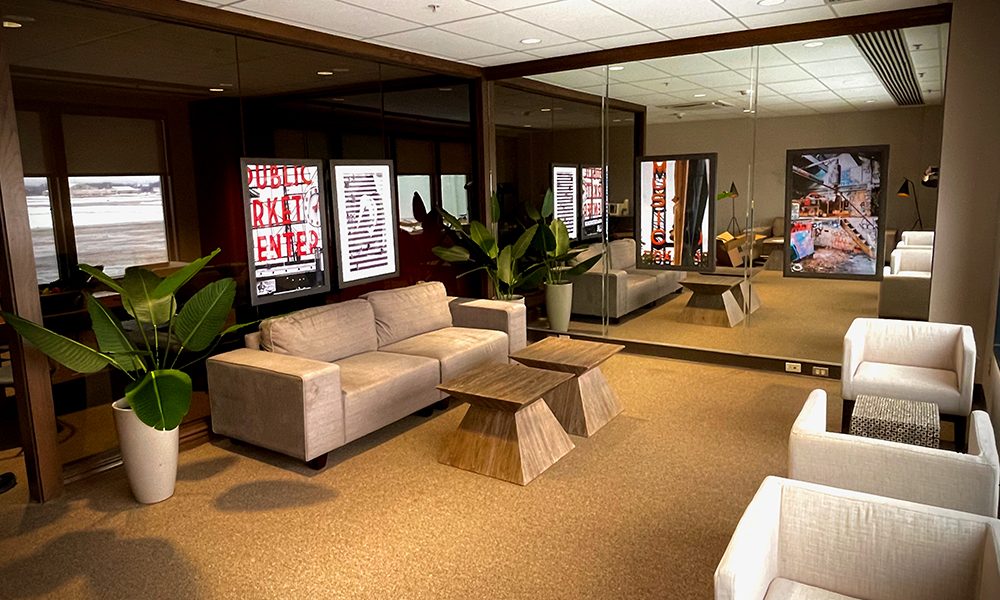 Luxury lounge at airport