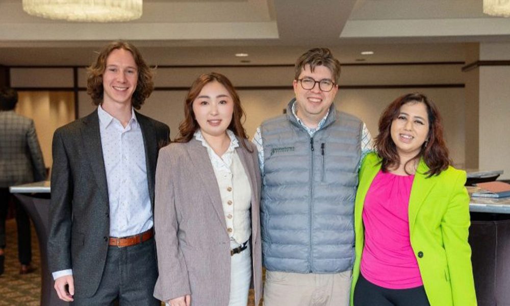 Agrivoltaic Design team with Greg Ray pose for a picture.