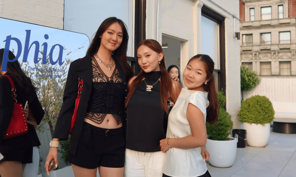 three girls standing together hugging