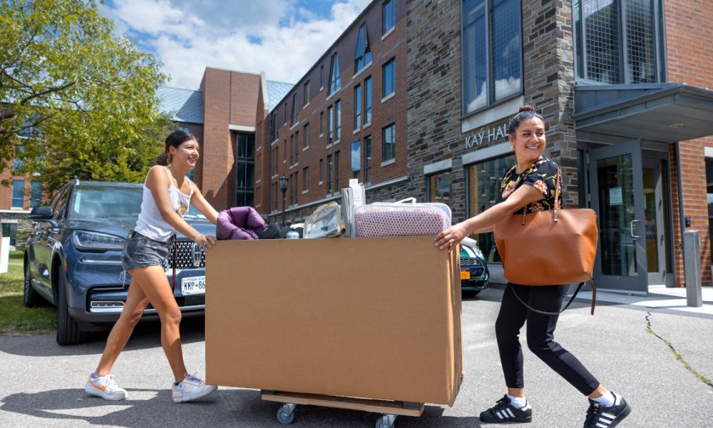 Cornell students moving in