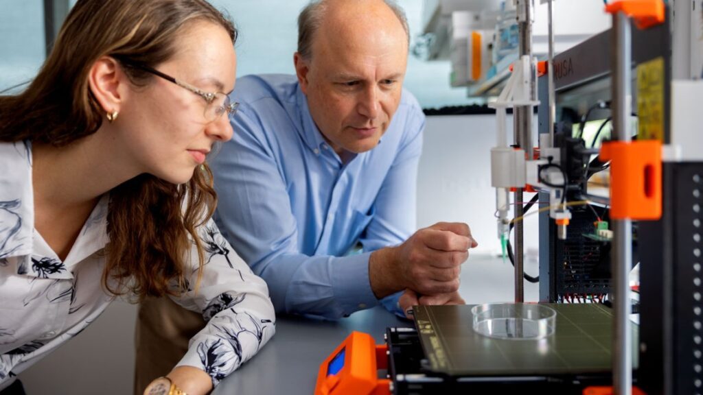 two people working together in a lab